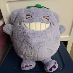 Large Soft Squishy Fuzzy Plush Purple Grape Smiling Toy